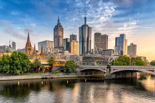 Melbourne Victoria Skyline